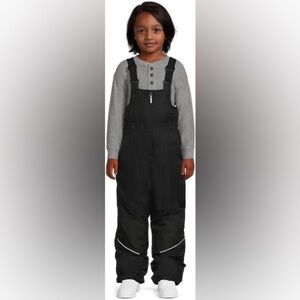 SwissTech Kids Insulated Ski Overalls in Black Size XS